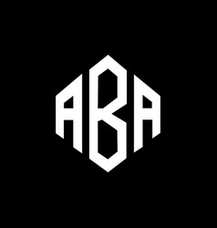 Aba Letter Logo Design With Polygon Shape