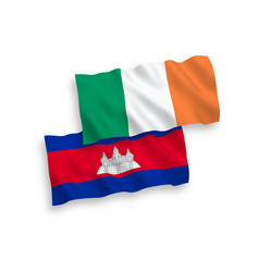 Flags Of Ireland And Kingdom Of Cambodia