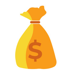 Golden Dollar Money Bag Icon