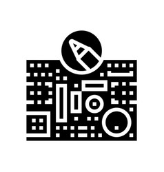 Printed Circuit Design Electronics Glyph Icon