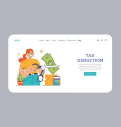 Tax Optimization Web Banner Or Landing Page