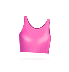 Black Female Sport Tank Top Pink Of 3d Realistic