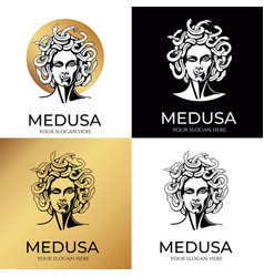 Medusa Gorgon Logo Head Of A Woman With Snakes