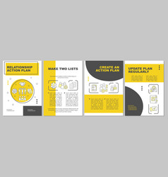 Relationship Action Plan Yellow Brochure Template