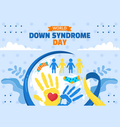 Down Syndrome Day Social Media Background Flat