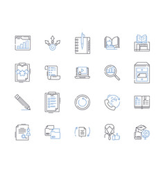 Internet Education Line Icons Collection E