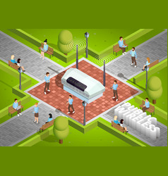 Public Wireless Technology Outdoor Isometric