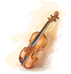 Violin Watercolor Style