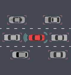 Autonomous Car Icon Drive Sensor Digital