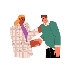 Business People Partners Handshake Man And Woman