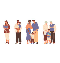 Happy Family Family Day Icons Set