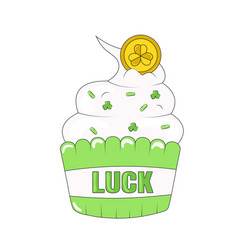 St Patricks Day Holiday Treat Lucky Cupcake Gold