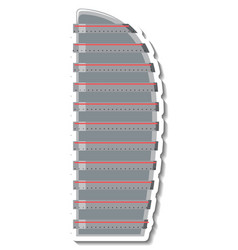 Sticker Template With Exterior A Building