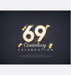 69th Anniversary Number With Fancy Numerals