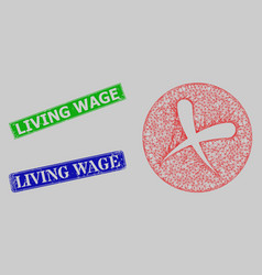 Grunged Living Wage Imprints And Network Cancel