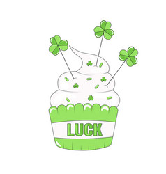 St Patricks Day Holiday Treat Lucky Cupcake