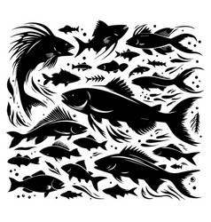 Fish Silhouette Black