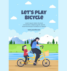 Lets Play Bicycle Social Media Flyer Template