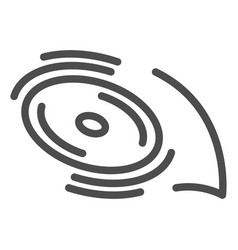 Frisbee Line Icon Summer Sport Concept Flying