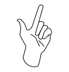 Hand Gesture Line Art