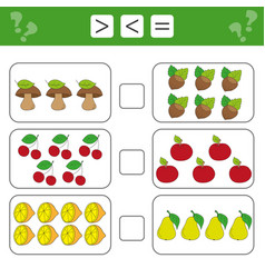 Mathematics worksheet for kids count and color Vector Image