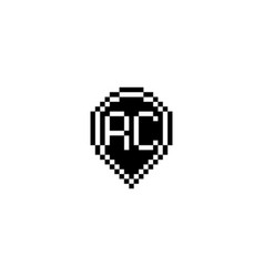 Rc Pixel Art Initial Logo