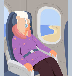 Woman Travel In Headphones