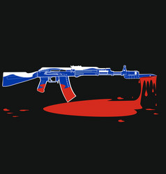 Ak Kalashnikov Assault Rifle In The Colors