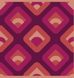 70s Sunset Geometric Cubes Seamless Pattern