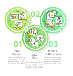 Digital Networking Circle Infographic Template