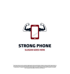 Strong Phone Logo On Isolated Background