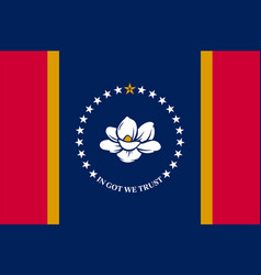 Flag Of Mississippi Symbol Of Usa Federal State