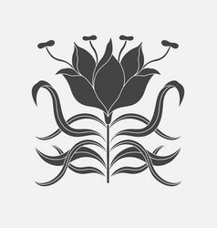 Art Nouveau Style Flower Plant Basic Element 1920