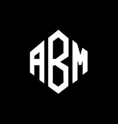 Abm Letter Logo Design With Polygon Shape