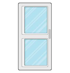 Blue Glass Doors On A White Background