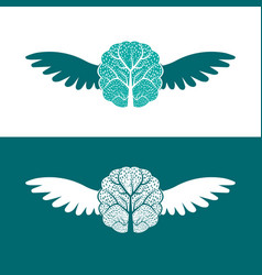 Flying Tree Growing Inside The Brain Icon