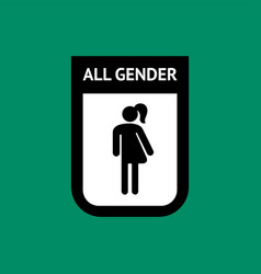 Gender Neutral Or All Restroom Sign