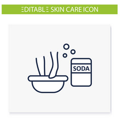 Exfoliating Foot Soak Line Icon