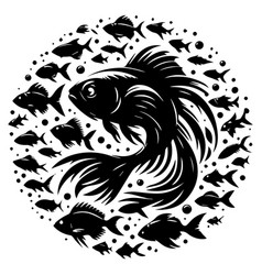 Fish Silhouette Black