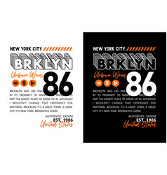 Typography Brooklyn Print For T-shirts