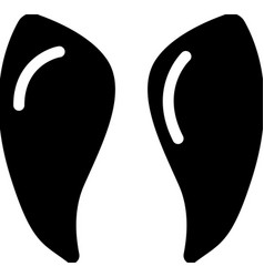 Cow Farm Animal Hoof Print Glyph Icon