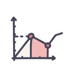 Descending Line Graph Color Doodle Simple