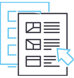 Electronic Catalogs Line Icon Outline Symbol