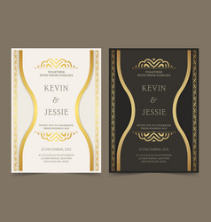 Elegant Wedding Invitation With Pattern Motif