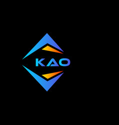 Kao Abstract Technology Logo Design On Black