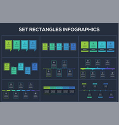 Set Rectangles Infographic With 4 5 6 7 Steps