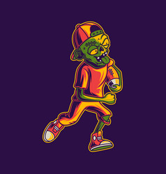 T Shirt Design Zombies Playing In A Running