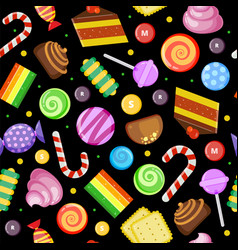 Sweets Circle Shape Candies Lollipop Jelly And Vector Image