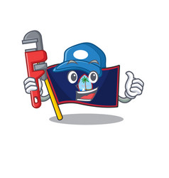 Cool Plumber Flag Guam On Mascot Picture Style