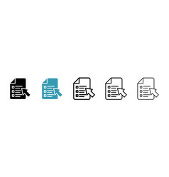 Online Exam Test Icon Set Education Assessment